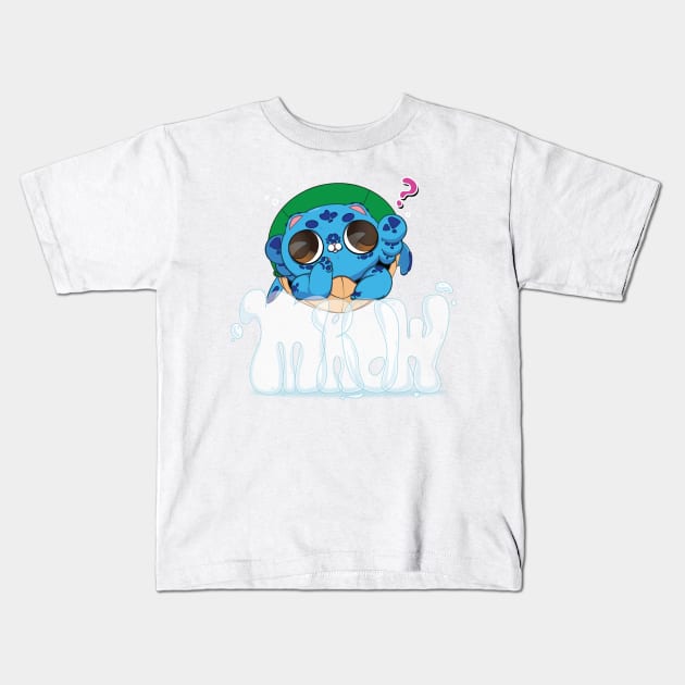 Turtlecat Graffiti Bubble's Mrow? Kids T-Shirt by ithoughtiwascrazy